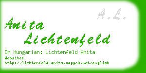 anita lichtenfeld business card